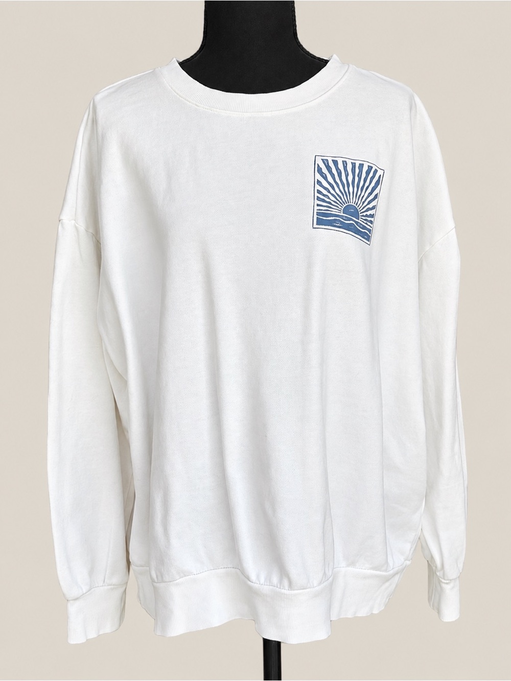 Z Supply Good Things Are Coming Graphic Sweatshirt White Large